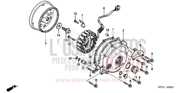 GENERATRICE de Varadero ABS SHIELD SILVER METALLIC (NH480) 2006